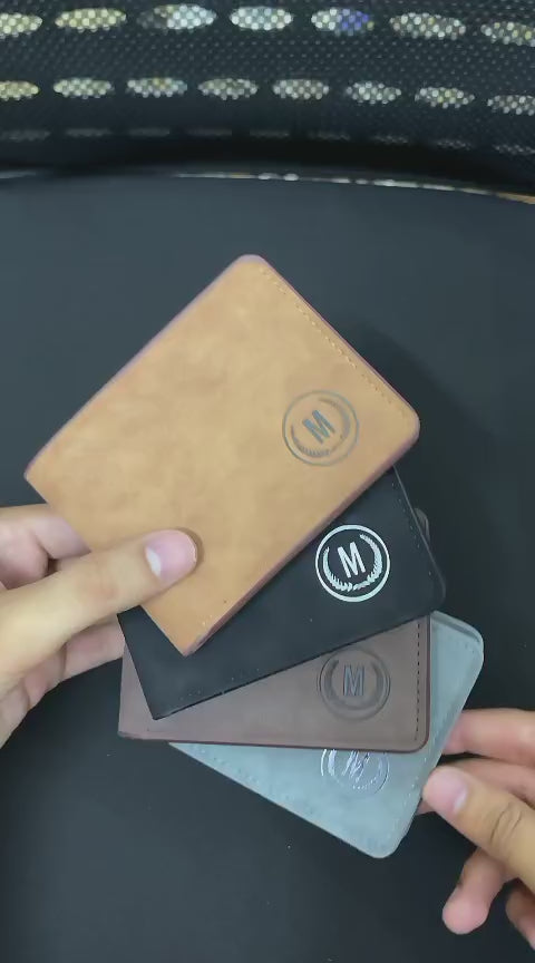 M-Design Soft Leather Bifold Wallet for Men | 6 Card Slots | Dual Cash Compartments | Compact Pocket Wallet