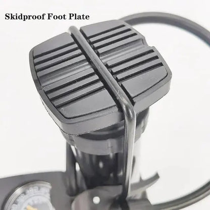 High Pressure Heavy-Duty Foot Air Pump with Pressure Gauge for Bicycle, Ball, Scooter & Inflatable Toys