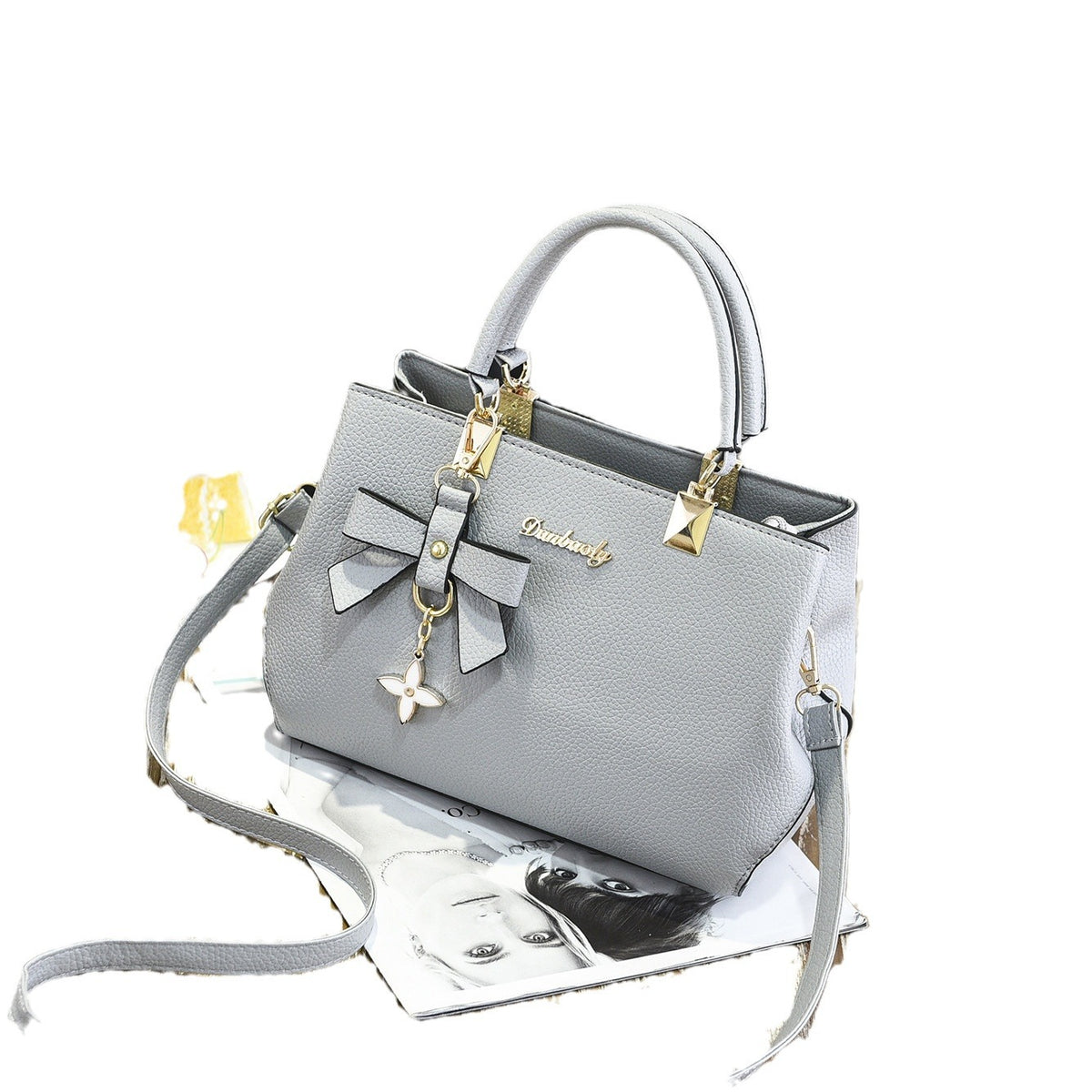 Black OU Leather Women's Shoulder Bag