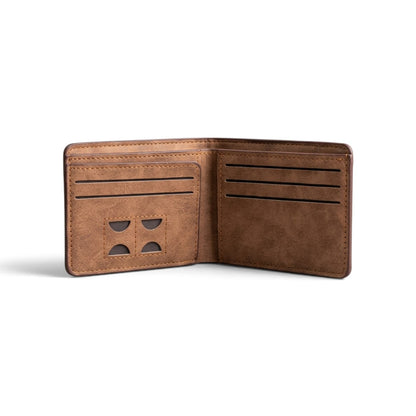 M-Design Soft Leather Bifold Wallet for Men | 6 Card Slots | Dual Cash Compartments | Compact Pocket Wallet