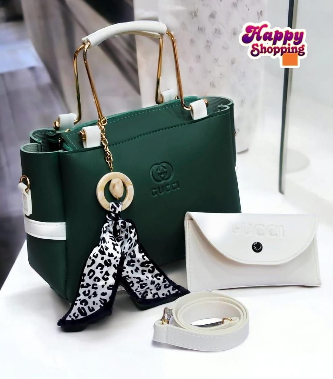 Premium Women's Luxury Handbag Set – 3 Pcs (Handbag + Wallet + Shoulder Strap)