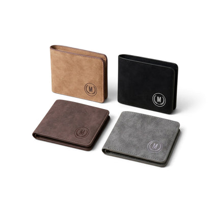 M-Design Soft Leather Bifold Wallet for Men | 6 Card Slots | Dual Cash Compartments | Compact Pocket Wallet