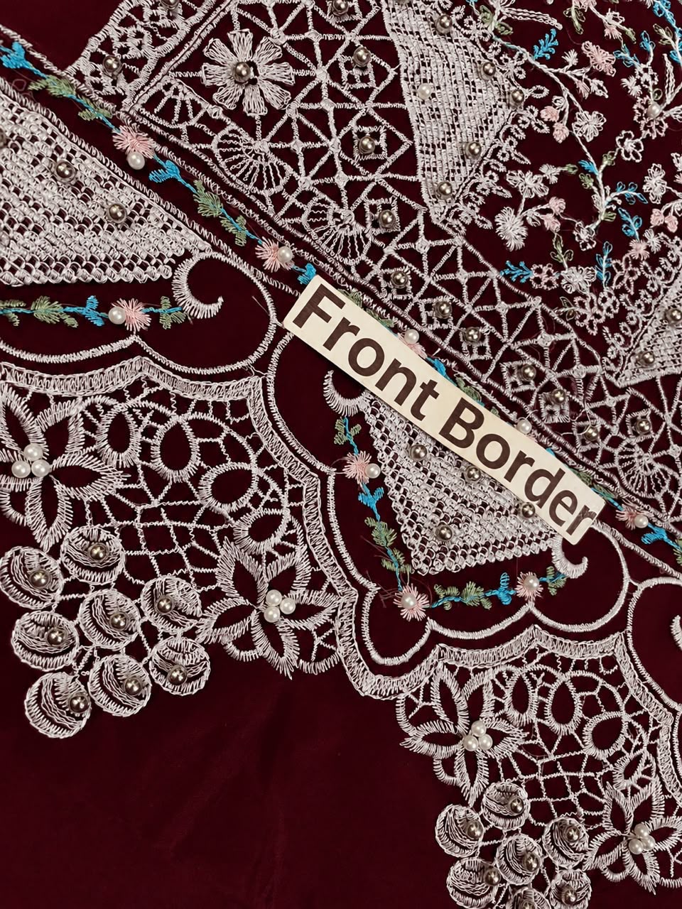 BIN ILYAS CROSS STICH LUXURY CHIFOON EMBROIDERED