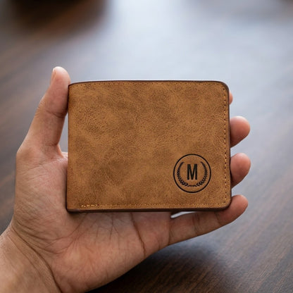 M-Design Soft Leather Bifold Wallet for Men | 6 Card Slots | Dual Cash Compartments | Compact Pocket Wallet