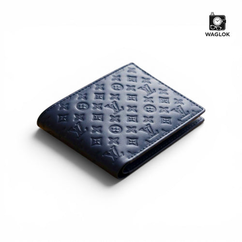 Men's Genuine Leather Bifold Wallet with Gift Box | Monogram Pattern RFID Card Holder Pocket Friendly Wallet