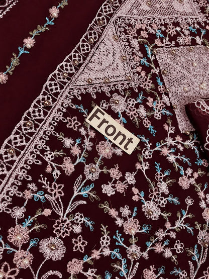 BIN ILYAS CROSS STICH LUXURY CHIFOON EMBROIDERED